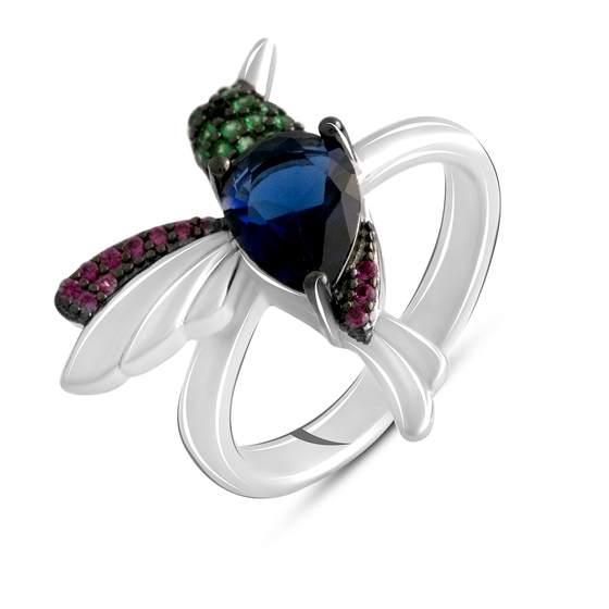 Silver Ring with Fianites
