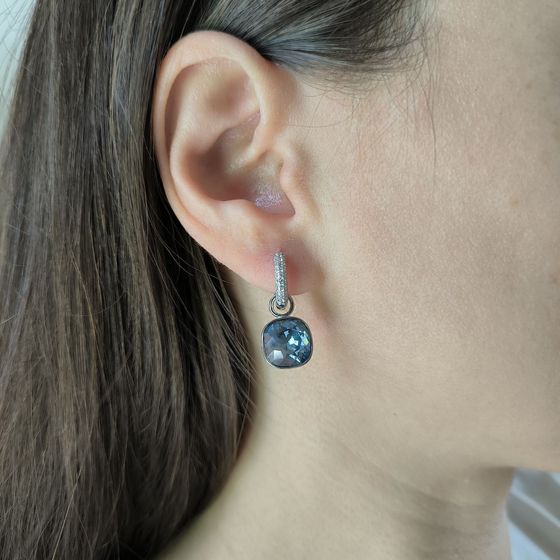 Срібні сережки з фіанітами