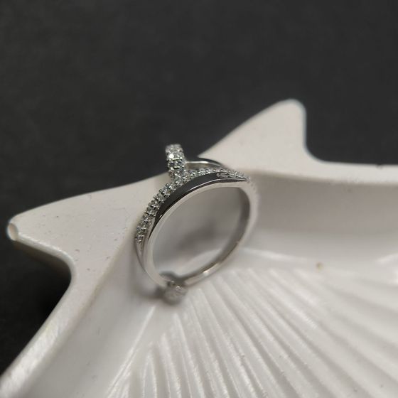 Silver Ring with Fianites