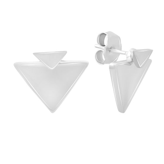 Silver earrings without stones