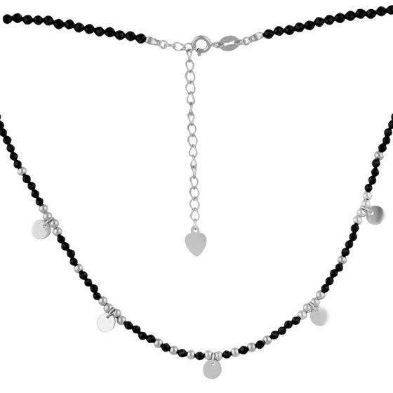 Silver necklace with spinel