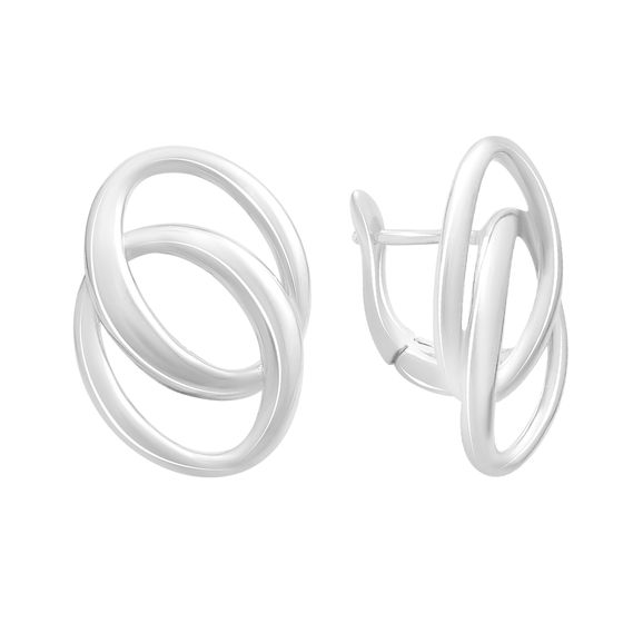 Срібні сережки без каменів