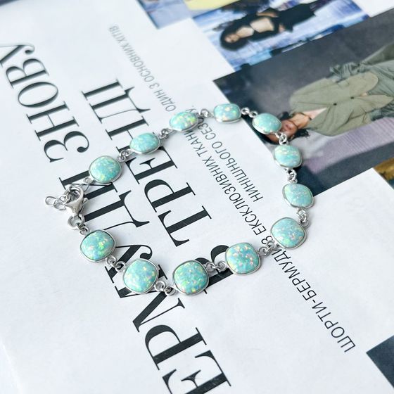 Серебряный браслет с опалом 10.5ct