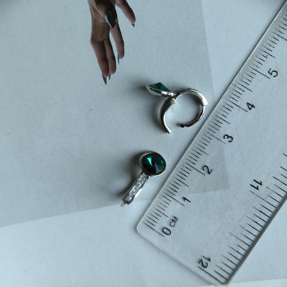 Срібні сережки з фіанітами