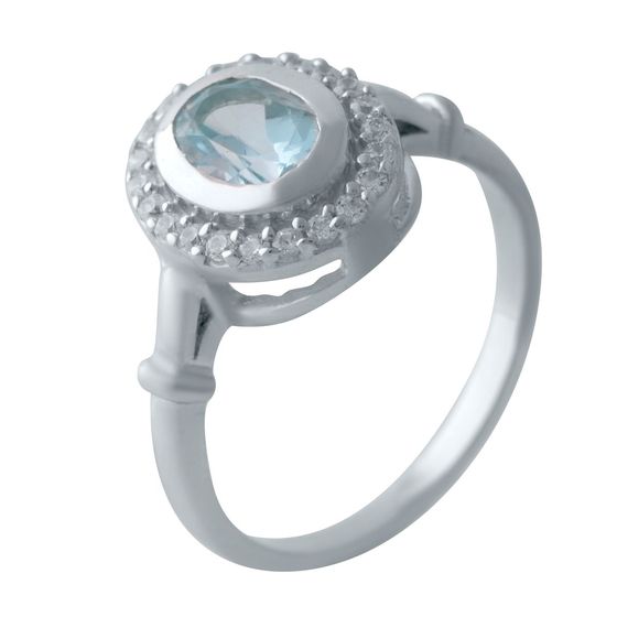 Серебряное кольцо с топазом 0.88ct