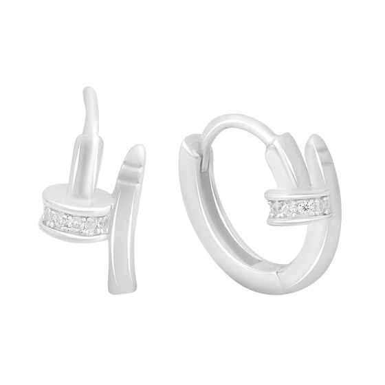 Срібні сережки з фіанітами