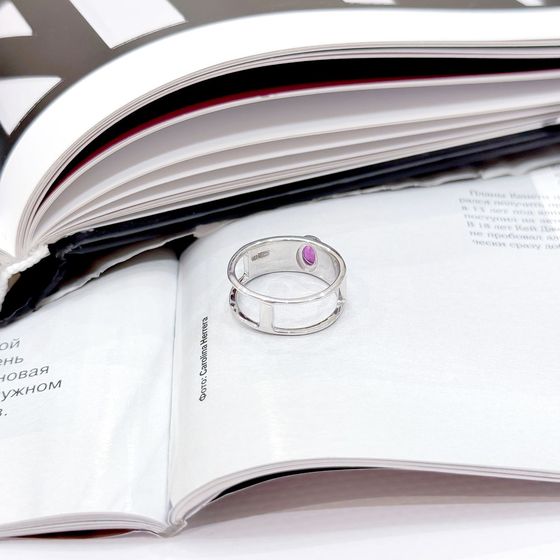 Срібна каблучка з рубіном 0.5ct