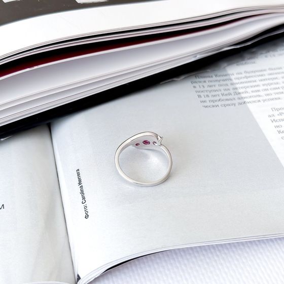 Silver ring with ruby 0.767ct