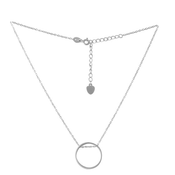 Silver necklace without stones