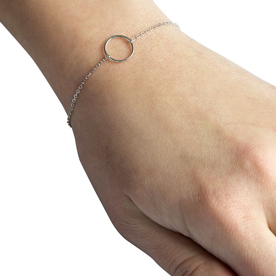 Silver bracelet without stones