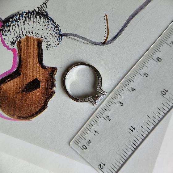 Silver Ring with Fianites