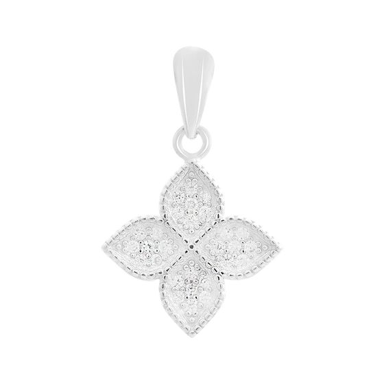 Silver pendant with phianites