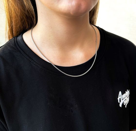 Срібний ланцюжок без каменів