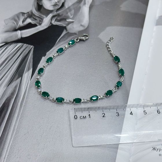 Silver bracelet with agate (6.142 carats)