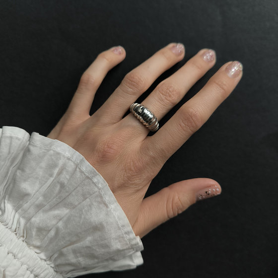 Silver ring without stones
