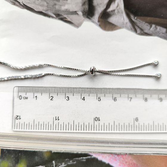 Серебряный браслет с фианитами