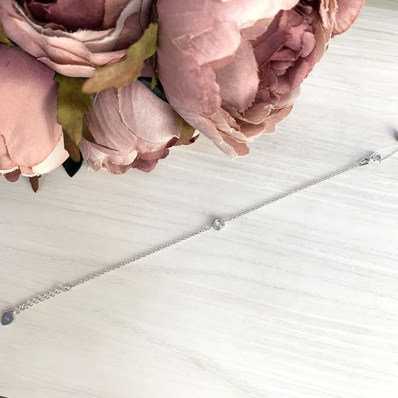 Silver bracelet with phianites