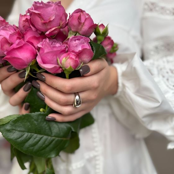 Silver ring without stones