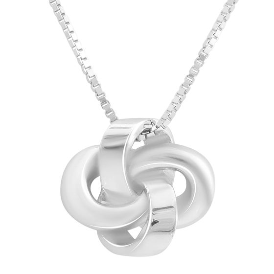 Silver necklace without stones