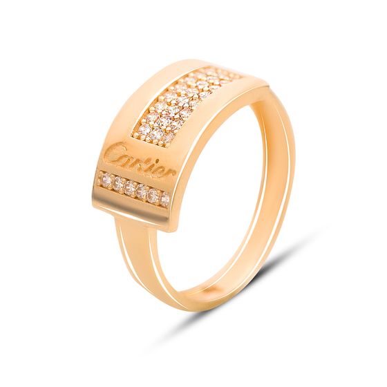 Срібна каблучка з фіанітами 0.3ct