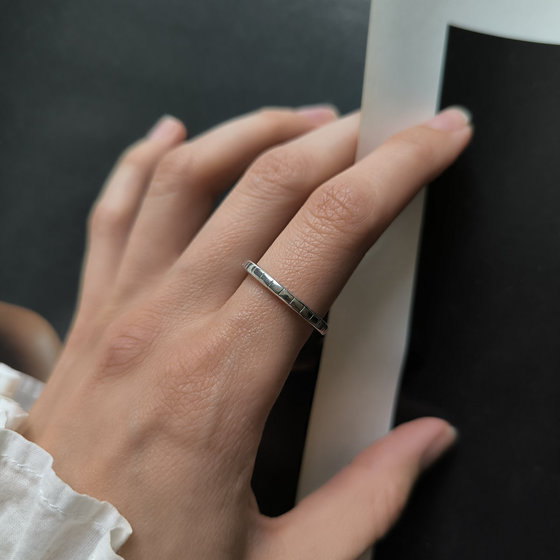 Silver ring without stones