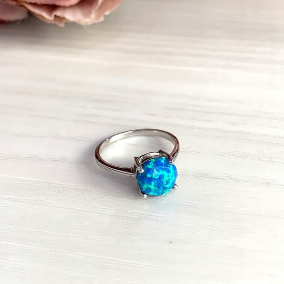 Срібна каблучка з опалом 1,158 карата