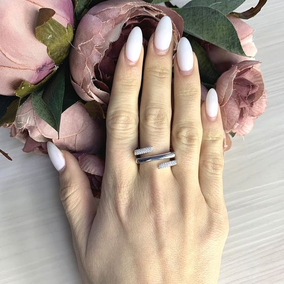 Silver Ring with Fianites