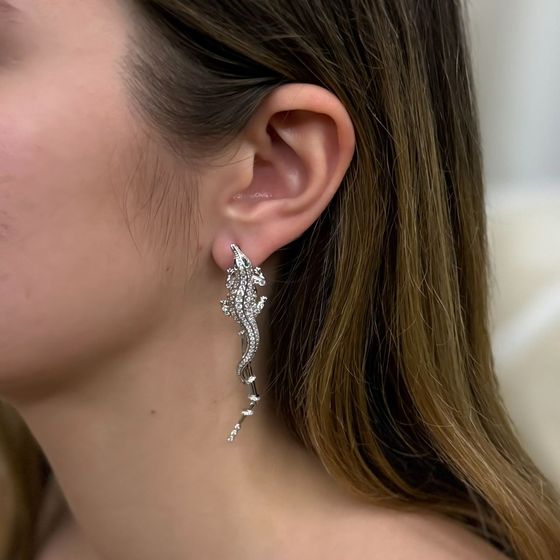 Срібні сережки з фіанітами