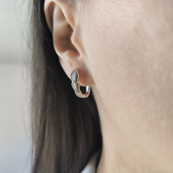 Срібні сережки з фіанітами