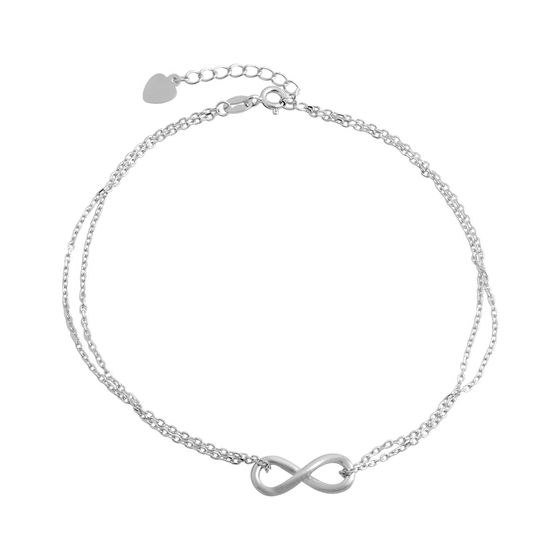 Silver leg bracelet without stones
