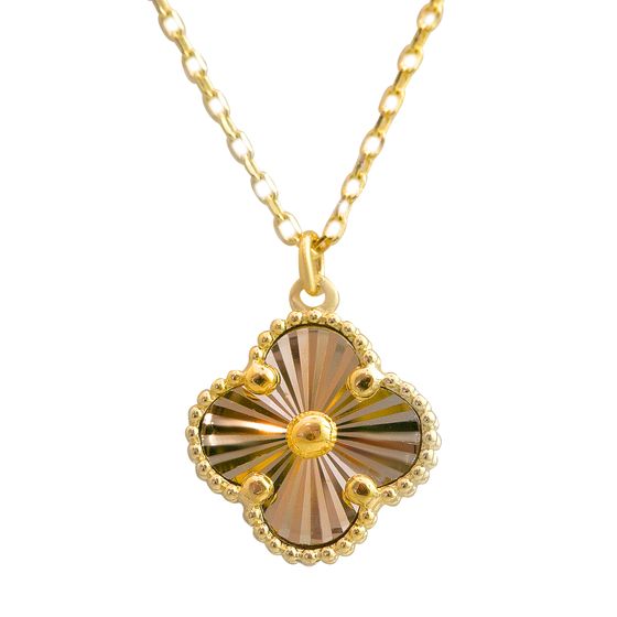 A gold necklace without stones