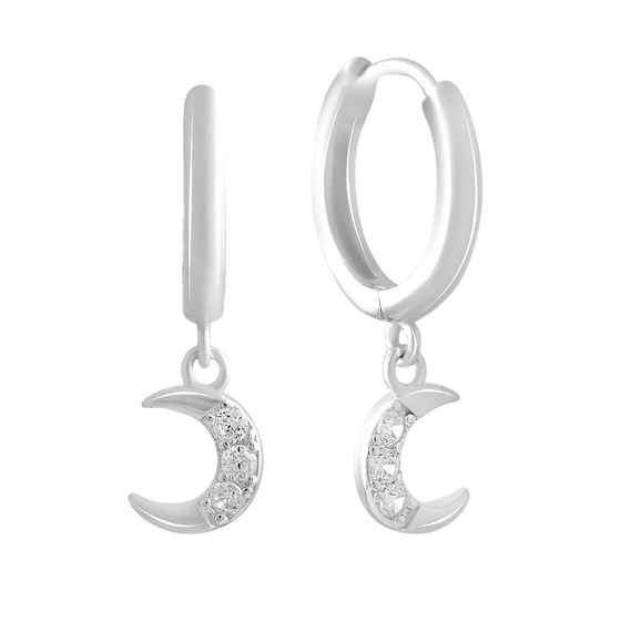 Серебряные серьги с фианитами