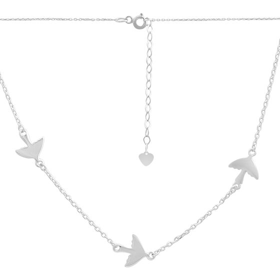 Silver necklace without stones