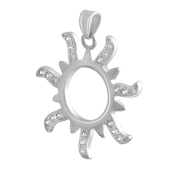 Silver pendant with phianites