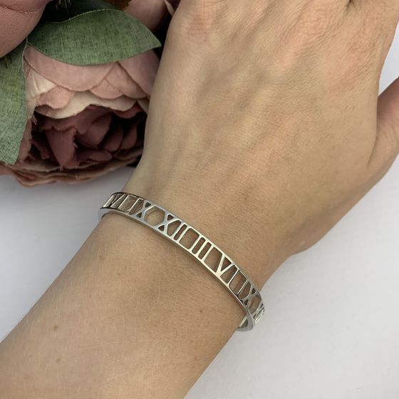 Срібний браслет без каменів