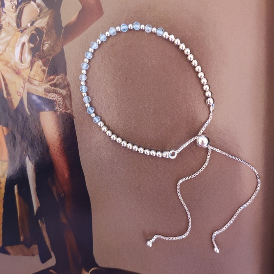 Silver bracelet with topaz 5.435ct