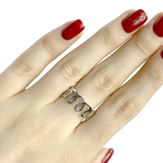 Silver ring without stones