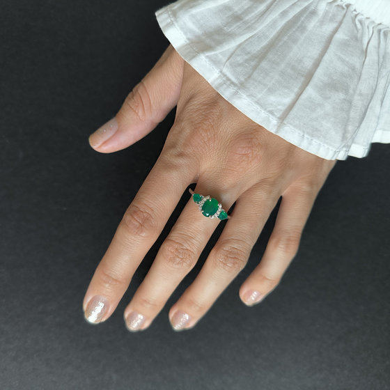 Серебряное кольцо с агатом 1.7ct