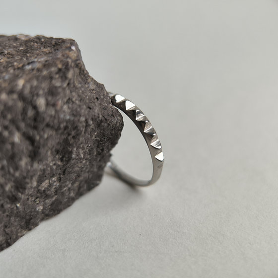 Silver ring without stones