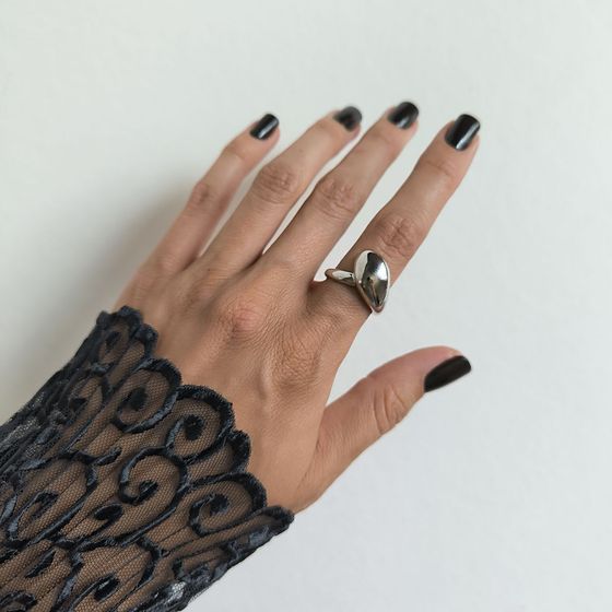Silver ring without stones