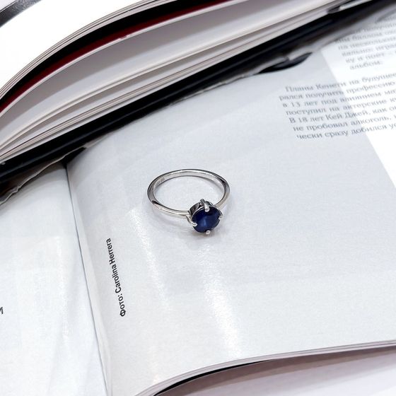 Срібна каблучка з сапфіром 1.6ct