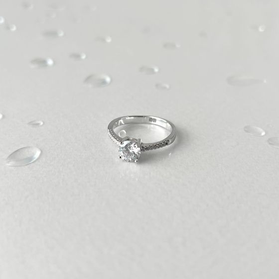 Silver Ring with Fianites