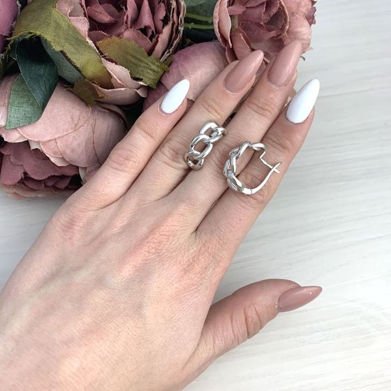 Срібні сережки без каменів