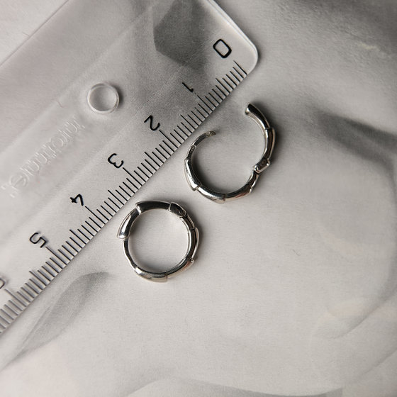Silver earrings without stones