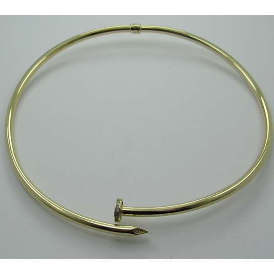 Золотое колье с фианитами 0.3ct