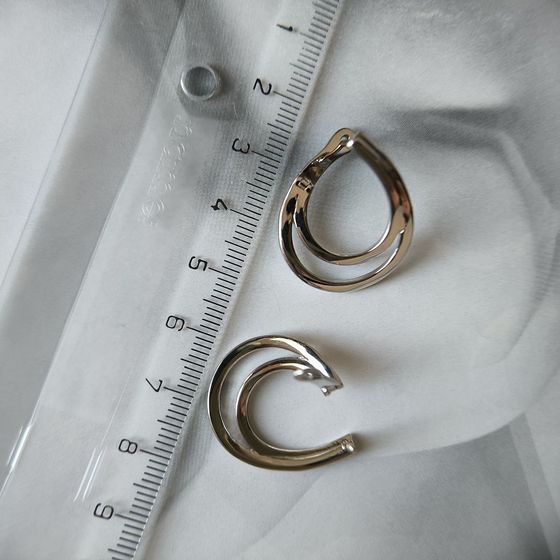 Silver earrings without stones