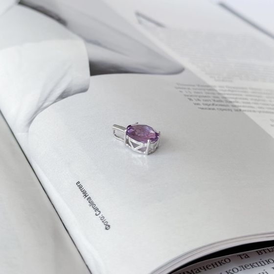 Серебряная подвеска с аметистом 2.117ct