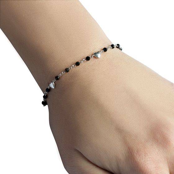 Серебряный браслет с шпинелью