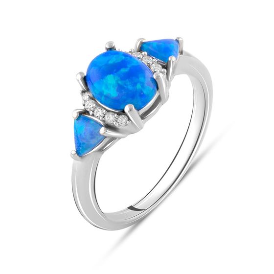 Silver ring with opal 0.99ct