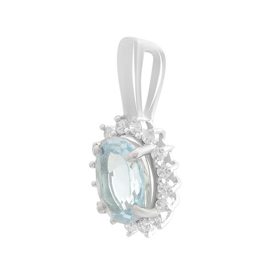 Серебряная подвеска с топазом 1.079ct